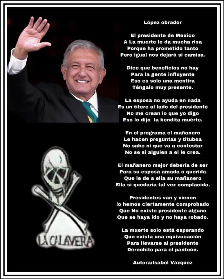 Calavera a Lopez Obrador
